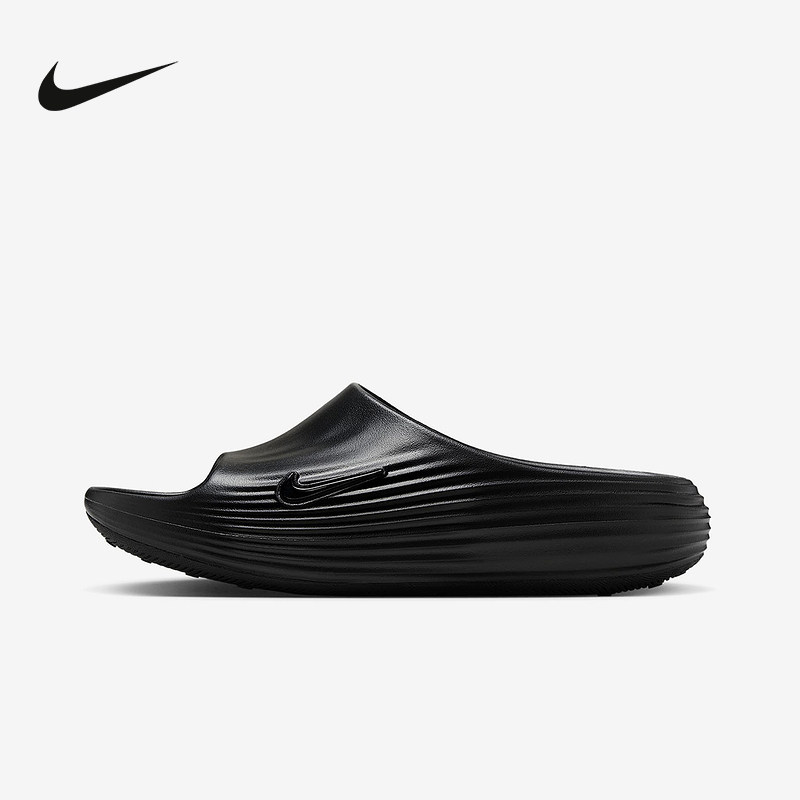 Men Shoes Size Nike - Nike HV4479-001 Black Men Cushion Slides