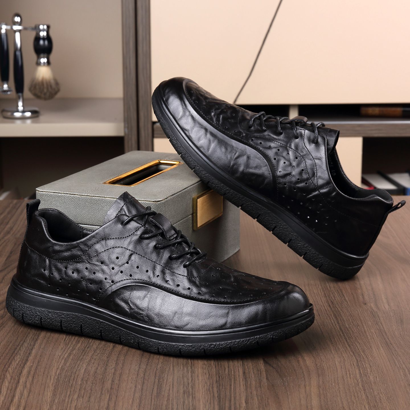 Casual Genuine Leather Shoes E - Men Shoes For Office Work review and price
