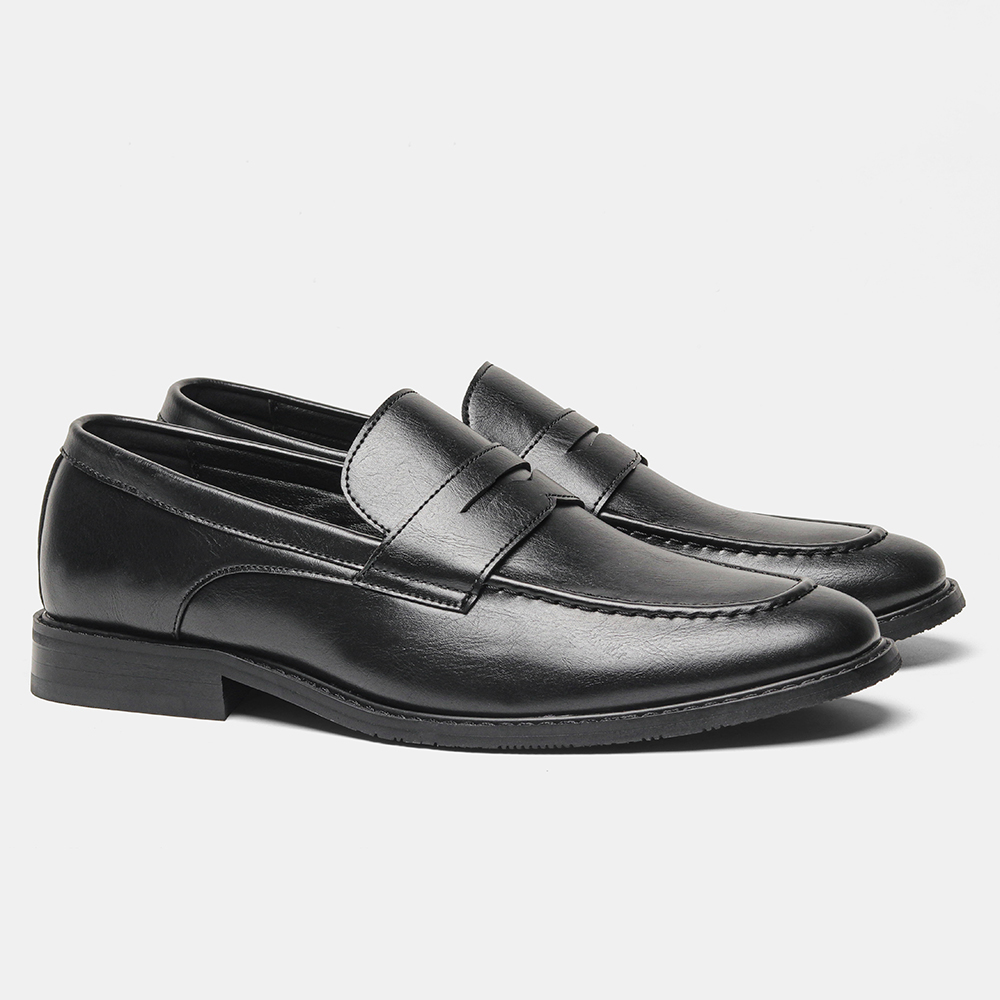 Men's Black Penny Loafers Clas - Men Shoes For Office Work review and price