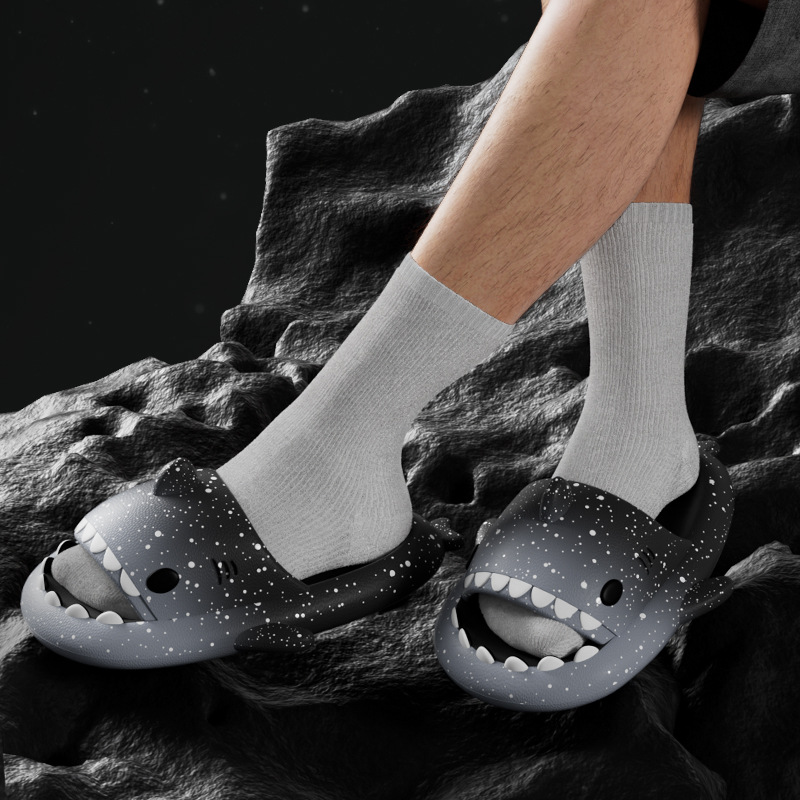 Cute Cartoon Shark Slippers Fo - Men'S Shoes In Style review and price