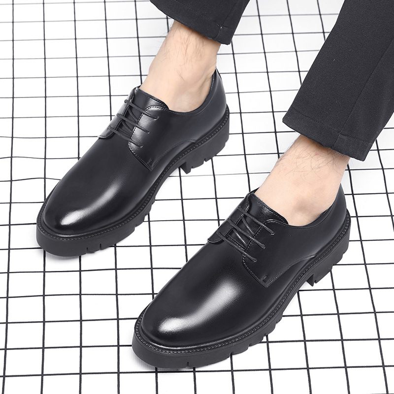 Mens Black Leather Lace Up Dre - Men Shoes For Office Work review and price