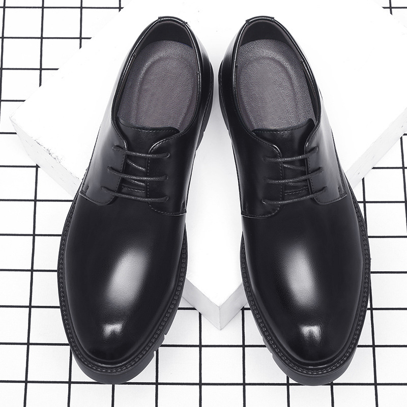 Mens Black Leather Lace Up Dre - Men Shoes For Office Work review and price